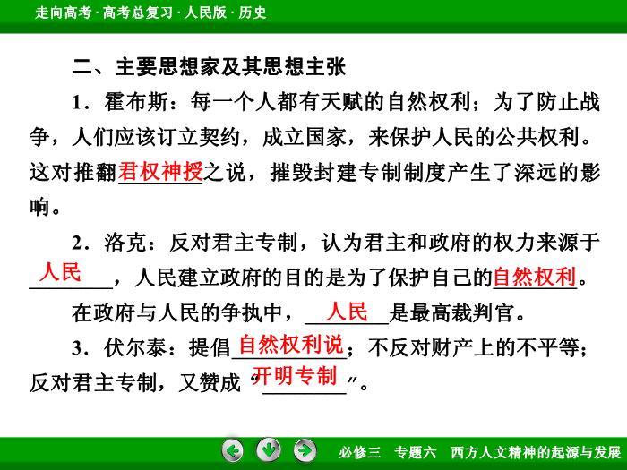 TOP392017年高考歷史人民版一輪復習必修3專題6　西方人文精神的起源與發展第36講.ppt文檔免費在線閱讀第13頁