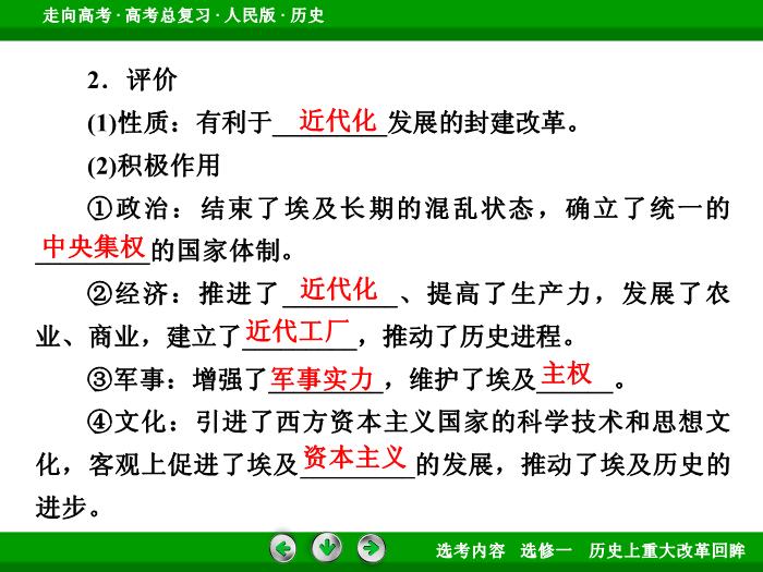 TOP332017年高考歷史人民版一輪復習選修一　歷史上重大改革回眸第41講.ppt文檔免費在線閱讀第12頁