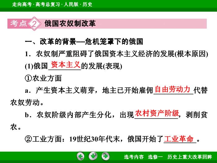 TOP332017年高考歷史人民版一輪復習選修一　歷史上重大改革回眸第41講.ppt文檔免費在線閱讀第14頁