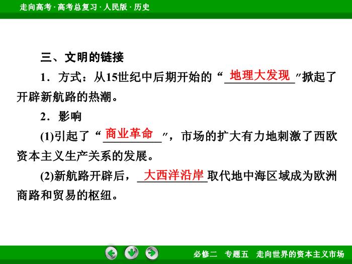 TOP382017年高考歷史人民版一輪復習必修2專題5　走向世界的資本主義市場第22講.ppt文檔免費在線閱讀預覽圖（11）