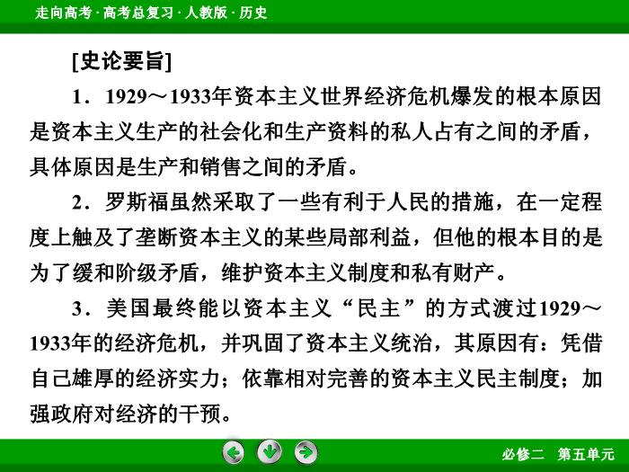 TOP602017版高考歷史（人教版）一輪總復習：必修2 第5單元 世界資本主義經濟政策的調整與蘇聯的社會主義建設第23講 考點1.ppt文檔免費在線閱讀第15頁