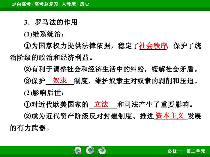 TOP542017版高考歷史（人教版）一輪總復習：必修1 第2單元 古代希臘、羅馬和近代西方的政治制度 第3講 考點2.ppt文檔免費在線閱讀第9頁
