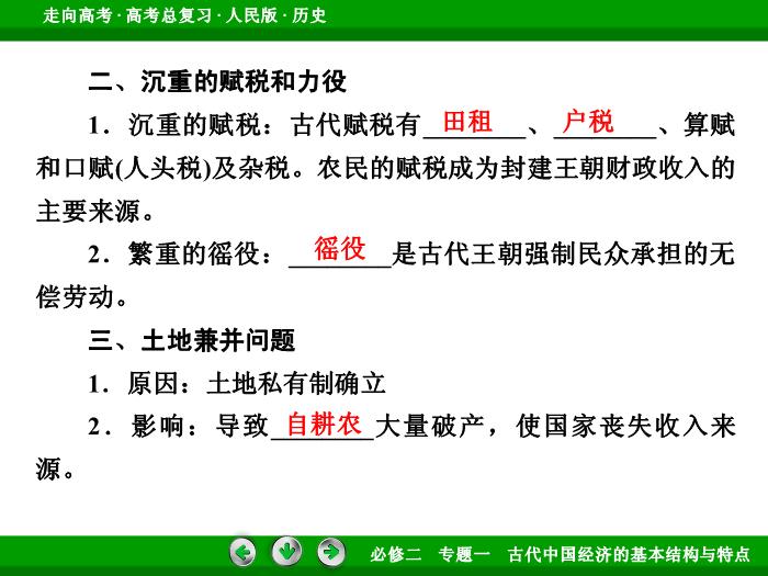 TOP412017年高考歷史人民版一輪復習必修2專題1　古代中國經濟的基本結構與特點第16講.ppt文檔免費在線閱讀第10頁