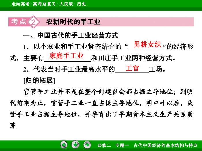 TOP412017年高考歷史人民版一輪復習必修2專題1　古代中國經濟的基本結構與特點第16講.ppt文檔免費在線閱讀第15頁