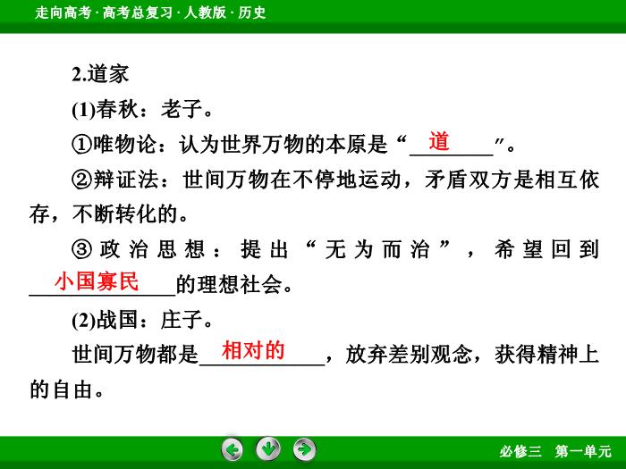 TOP512017版高考歷史（人教版）一輪總復習：必修3 第1單元 中國傳統文化主流思想的演變 第27講 考點1.ppt文檔免費在線閱讀第10頁