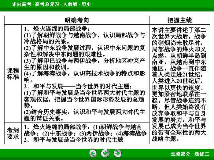 TOP392017版高考歷史（人教版）一輪總復習：選修3　20世紀的戰爭與和平 第45講.ppt文檔免費在線閱讀第6頁