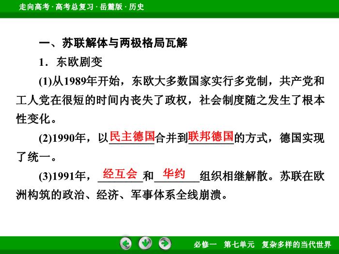 TOP432017年高考歷史岳麓版一輪復習必修1第7單元　復雜多樣的當代世界 第13講 第3課時.ppt文檔免費在線閱讀第8頁