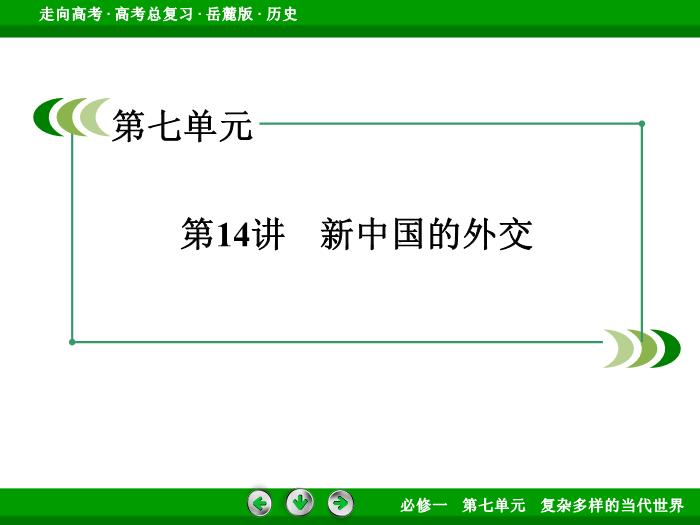 TOP382017年高考歷史岳麓版一輪復習必修1第7單元　復雜多樣的當代世界 第14講.ppt文檔免費在線閱讀預覽圖（3）