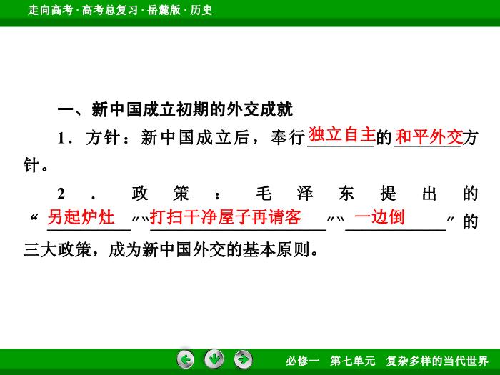 TOP382017年高考歷史岳麓版一輪復習必修1第7單元　復雜多樣的當代世界 第14講.ppt文檔免費在線閱讀預覽圖（8）