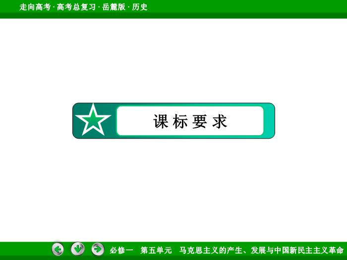 502017年高考歷史岳麓版一輪復習必修1第5單元　馬克思主義的產生、發展與中國新民主主義革命 第10講文檔預覽圖（5）
