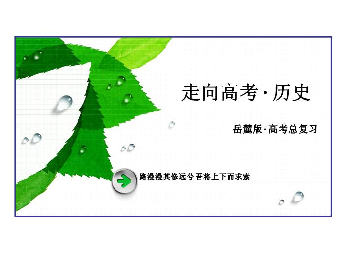 TOP432017年高考歷史岳麓版一輪復習必修2第1單元　中國古代的農耕經濟 第16講 第2課時.ppt文檔免費在線閱讀第1頁