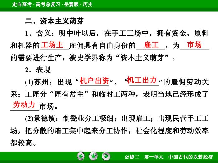 TOP432017年高考歷史岳麓版一輪復習必修2第1單元　中國古代的農耕經濟 第16講 第2課時.ppt文檔免費在線閱讀第10頁