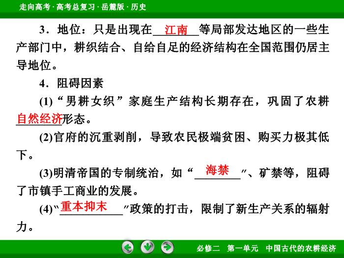 TOP432017年高考歷史岳麓版一輪復習必修2第1單元　中國古代的農耕經濟 第16講 第2課時.ppt文檔免費在線閱讀第11頁