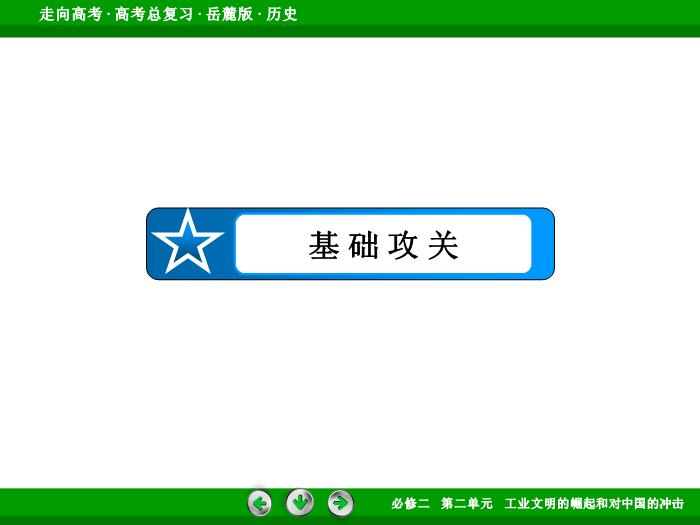 TOP482017年高考歷史岳麓版一輪復習必修2第2單元　工業文明的崛起和對中國的沖擊 第17講 第2課時.ppt文檔免費在線閱讀預覽圖（7）