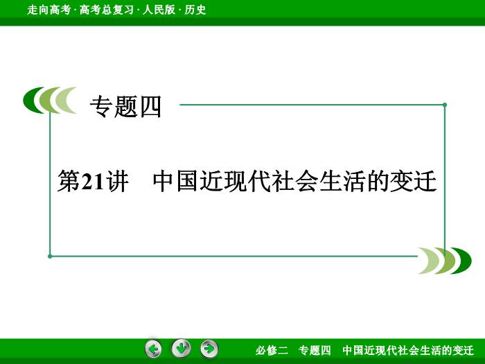 TOP392017年高考歷史人民版一輪復習必修2專題4　中國近現代社會生活的變遷第21講.ppt文檔免費在線閱讀預覽圖（3）