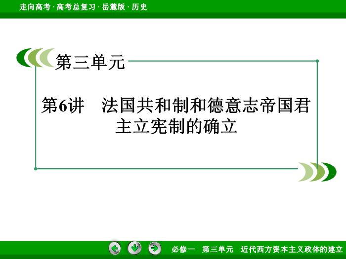 TOP412017年高考歷史岳麓版一輪復習必修1第3單元　近代西方資本主義政體的建立 第6講.ppt文檔免費在線閱讀預覽圖（3）
