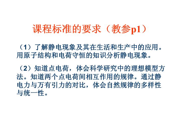 TOP492015-2016學年 高二物理 新課標人教版 選修3-1第一章 靜電場 教學分析 課件（20張）.ppt文檔免費在線閱讀第6頁