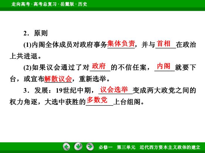 TOP462017年高考歷史岳麓版一輪復習必修1第3單元　近代西方資本主義政體的建立 第5講 第1課時.ppt文檔免費在線閱讀第11頁
