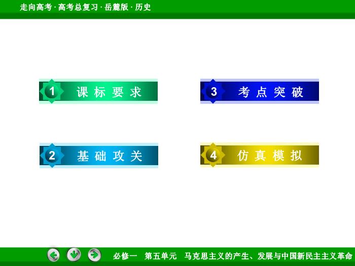 542017年高考歷史岳麓版一輪復習必修1第5單元　馬克思主義的產生、發展與中國新民主主義革命 第9講 第1課時文檔預覽圖（4）