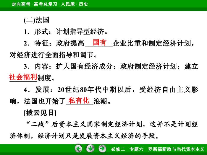TOP432017年高考歷史人民版一輪復習必修2專題6　羅斯福新政與當代資本主義第24講 課時2.ppt文檔免費在線閱讀