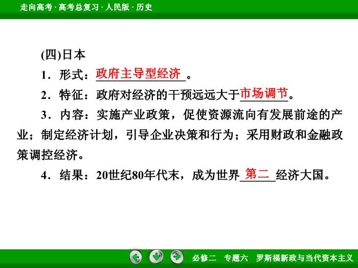 TOP432017年高考歷史人民版一輪復習必修2專題6　羅斯福新政與當代資本主義第24講 課時2.ppt文檔免費在線閱讀