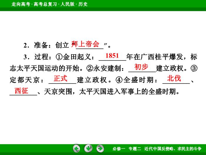 TOP402017年高考歷史人民版一輪復習必修1專題2　近代中國反侵略、求民主的斗爭第4講.ppt文檔免費在線閱讀第9頁