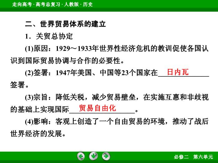 TOP442017版高考歷史（人教版）一輪總復習：必修2 第6單元 世界經濟的全球化趨勢 第25講.ppt文檔免費在線閱讀第12頁