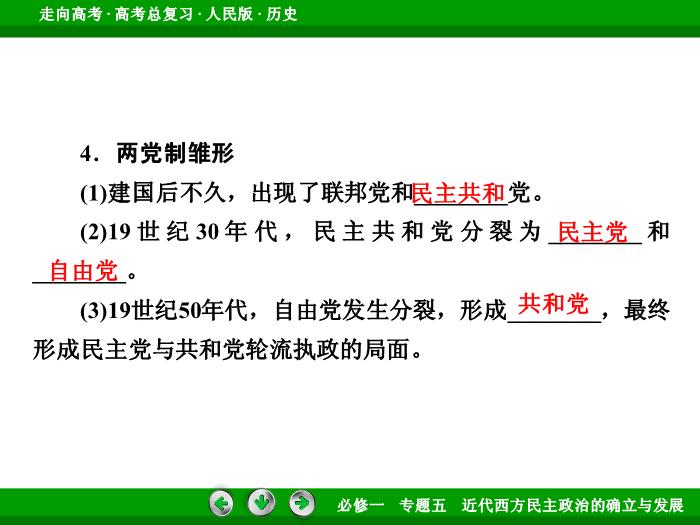 TOP452017年高考歷史人民版一輪復習必修1專題5　近代西方民主政治的確立與發展第11講 課時2.ppt文檔免費在線閱讀第15頁