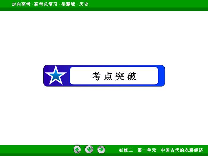 TOP432017年高考歷史岳麓版一輪復習必修2第1單元　中國古代的農耕經濟 第15講 第2課時.ppt文檔免費在線閱讀預覽圖（14）