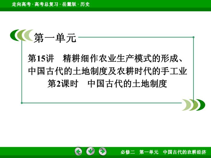 TOP432017年高考歷史岳麓版一輪復習必修2第1單元　中國古代的農耕經濟 第15講 第2課時.ppt文檔免費在線閱讀預覽圖（3）