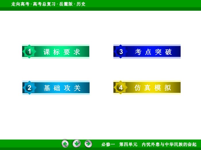 TOP452017年高考歷史岳麓版一輪復習必修1第4單元　內憂外患與中華民族的奮起 第8講 第2課時.ppt文檔免費在線閱讀預覽圖（4）