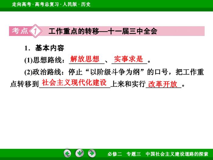 TOP402017年高考歷史人民版一輪復習必修2專題3　中國社會主義建設道路的探索第20講.ppt文檔免費在線閱讀第8頁