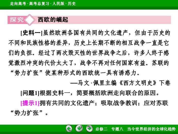 TOP392017年高考歷史人民版一輪復習必修2專題8　當今世界經濟的全球化趨勢第27講.ppt文檔免費在線閱讀第15頁