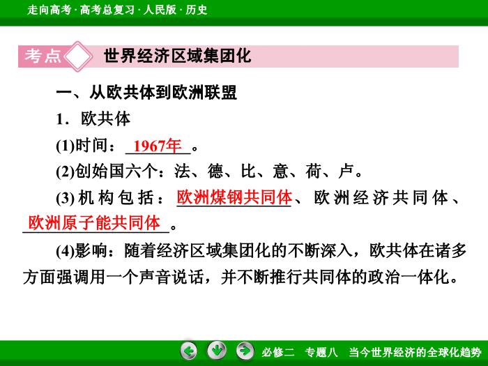 TOP392017年高考歷史人民版一輪復習必修2專題8　當今世界經濟的全球化趨勢第27講.ppt文檔免費在線閱讀第8頁