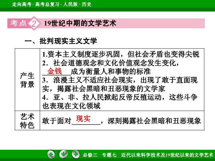 TOP472017年高考歷史人民版一輪復習必修3專題7　近代以來科學技術及19世紀以來的文學藝術第38講.ppt文檔免費在線閱讀第11頁