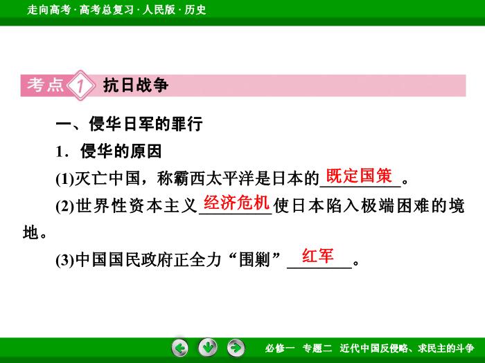 TOP402017年高考歷史人民版一輪復習必修1專題2　近代中國反侵略、求民主的斗爭第7講.ppt文檔免費在線閱讀第8頁