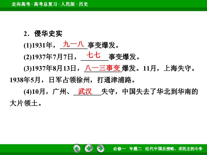 TOP402017年高考歷史人民版一輪復習必修1專題2　近代中國反侵略、求民主的斗爭第7講.ppt文檔免費在線閱讀第9頁