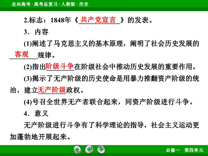 TOP562017版高考歷史（人教版）一輪總復習：必修1 第4單元 從科學社會主義理論到社會主義制度的建立第10講 考點1.ppt文檔免費在線閱讀第7頁