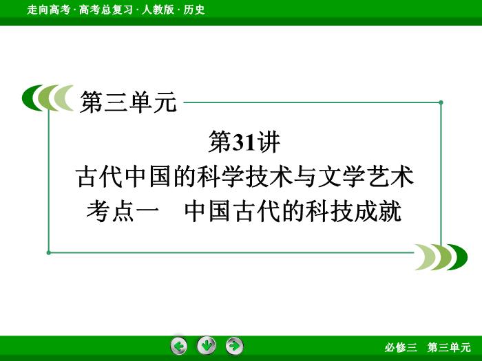 TOP672017版高考歷史（人教版）一輪總復習：必修3 第3單元 古代中國的科學技術、文學藝術與現代中國的科技、教育與文學藝術第31講 考點1.ppt文檔免費在線閱讀第3頁