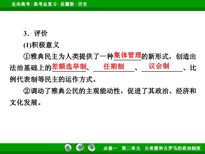 TOP402017年高考歷史岳麓版一輪復習必修1第2單元　古希臘和古羅馬的政治制度 第3講.ppt文檔免費在線閱讀第13頁