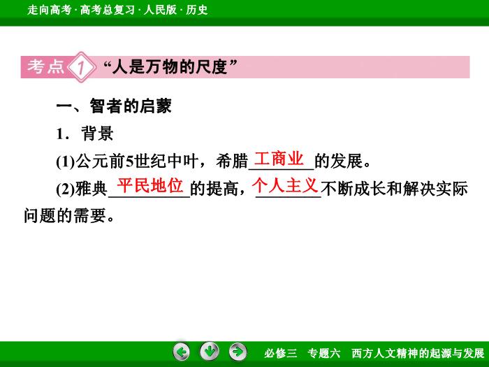 TOP392017年高考歷史人民版一輪復習必修3專題6　西方人文精神的起源與發展第35講.ppt文檔免費在線閱讀第8頁