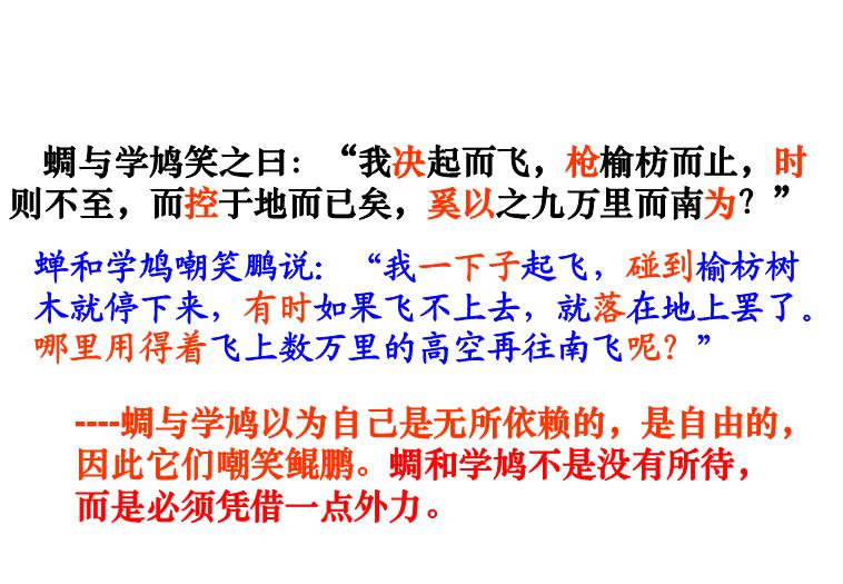 TOP47高中語文人教版必修5第二單元課件第6課《逍遙游》公開課教學課件共38張PPT（共38張PPT）.ppt文檔免費在線閱讀第13頁