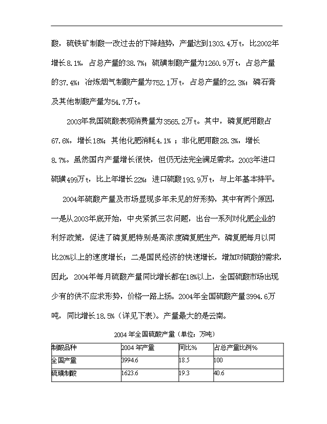 （項目成果）30萬噸硫磺制酸擴建項目可行性論證申報材料（華經縱橫）