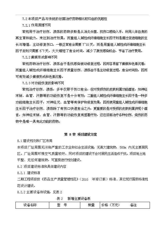 外用重組人堿性成纖維細胞生長因子二期工程項目23頁可研報告范文（5）第15頁