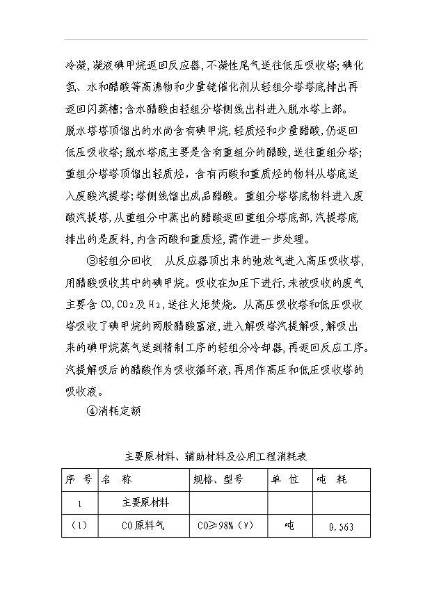 （項目成果）40萬噸甲醇低壓羰基化合成醋酸項目可行性論證申報材料（華經縱橫）