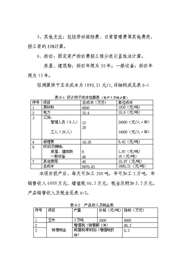 （項目成果）3萬噸玉米烘干塔項目可行性論證申報材料（華經縱橫）第9頁
