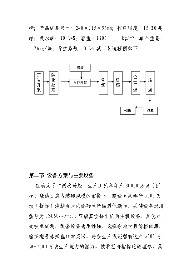 （項目成果）3千萬塊燒結頁巖內燃磚生產線項目可行性論證申報材料（華經縱橫）