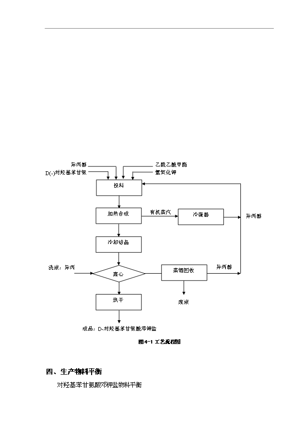 （項目成果）4千噸對羥基苯甘氨酸鄧鉀鹽項目可行性論證申報材料（華經縱橫）