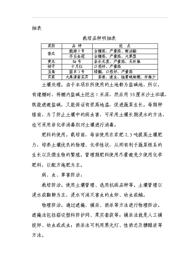 （項目成果）440噸日光溫室蔬菜種植基地擴建項目可行性論證申報材料（華經縱橫）