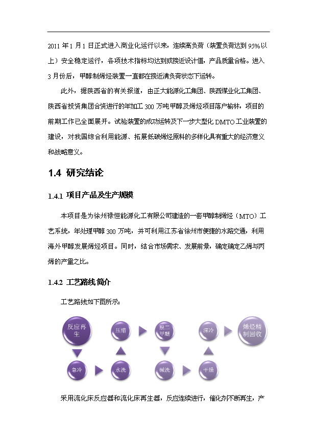 （項目成果）30萬噸甲醇制烯烴(MTO)項目可行性論證申報材料（華經縱橫）